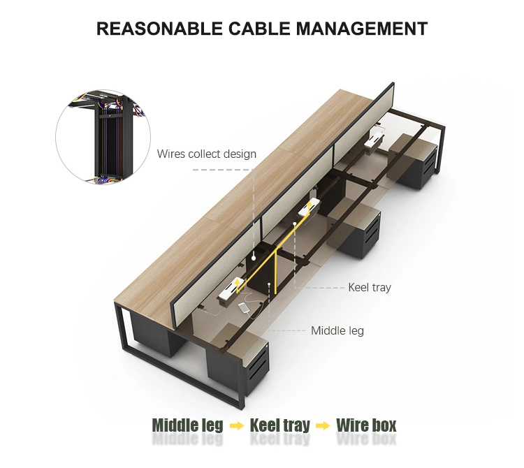 Office Furniture Manufacturers MFC 6 Person Table Modern Long Office Desk